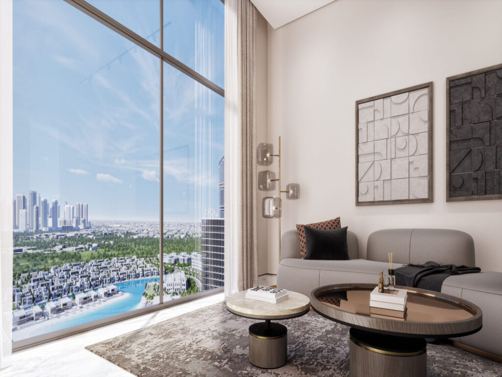 Lagoons & Meydan Racecourse View | High Floor | 340 Riverside Crescent