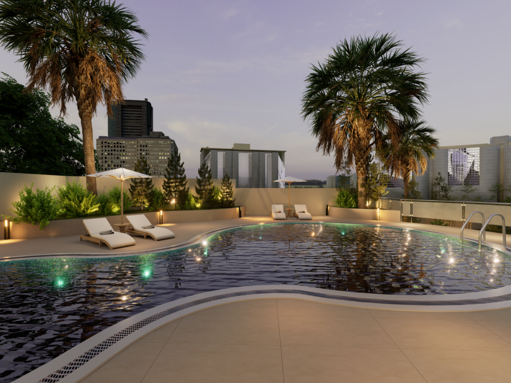 Luxury 1 BR | Corner Unit | Community View | Amaris Residence