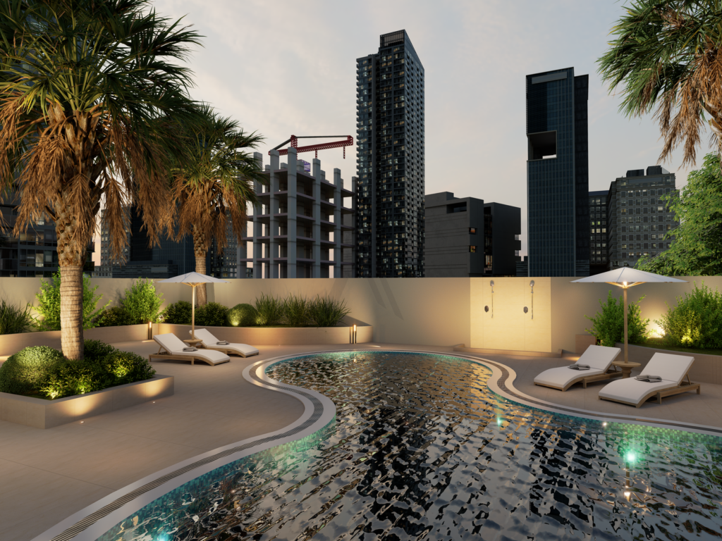 Luxury 1 BR | Corner Unit | Community View | Amaris Residence